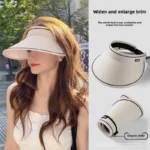 Woman Empty Top Hat Summer Fashion Sun Hat UV Resistant Outdoor Cycling Caps Versatile Sun Protection Hats for Women Cycling Hat